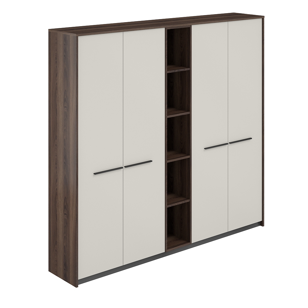 Шкаф высокий  (для одежды) (2 шт) со стеллажом, 2140х410х1994