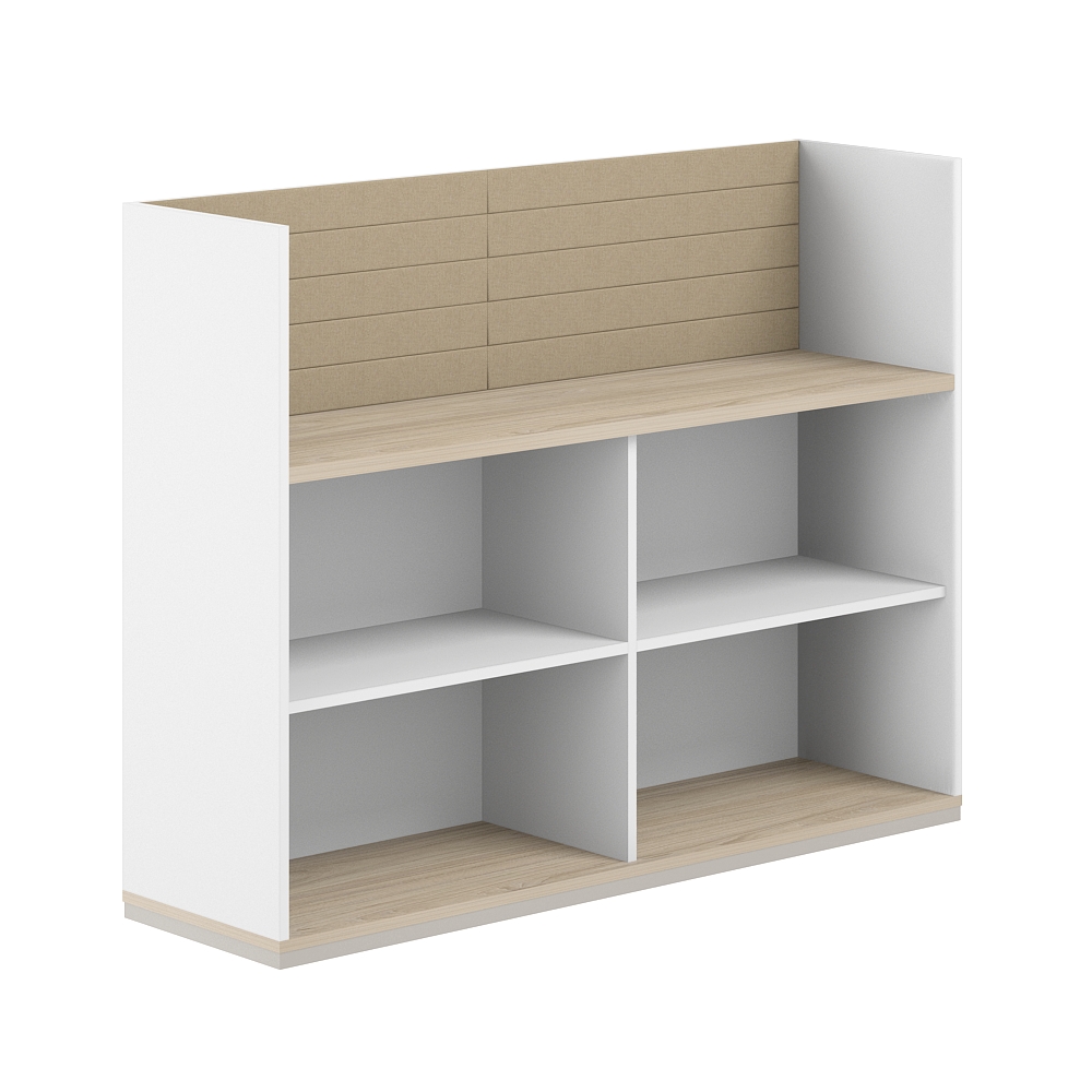 Стеллаж-комбо 1-стор. 1238, с экраном тканевым высоким