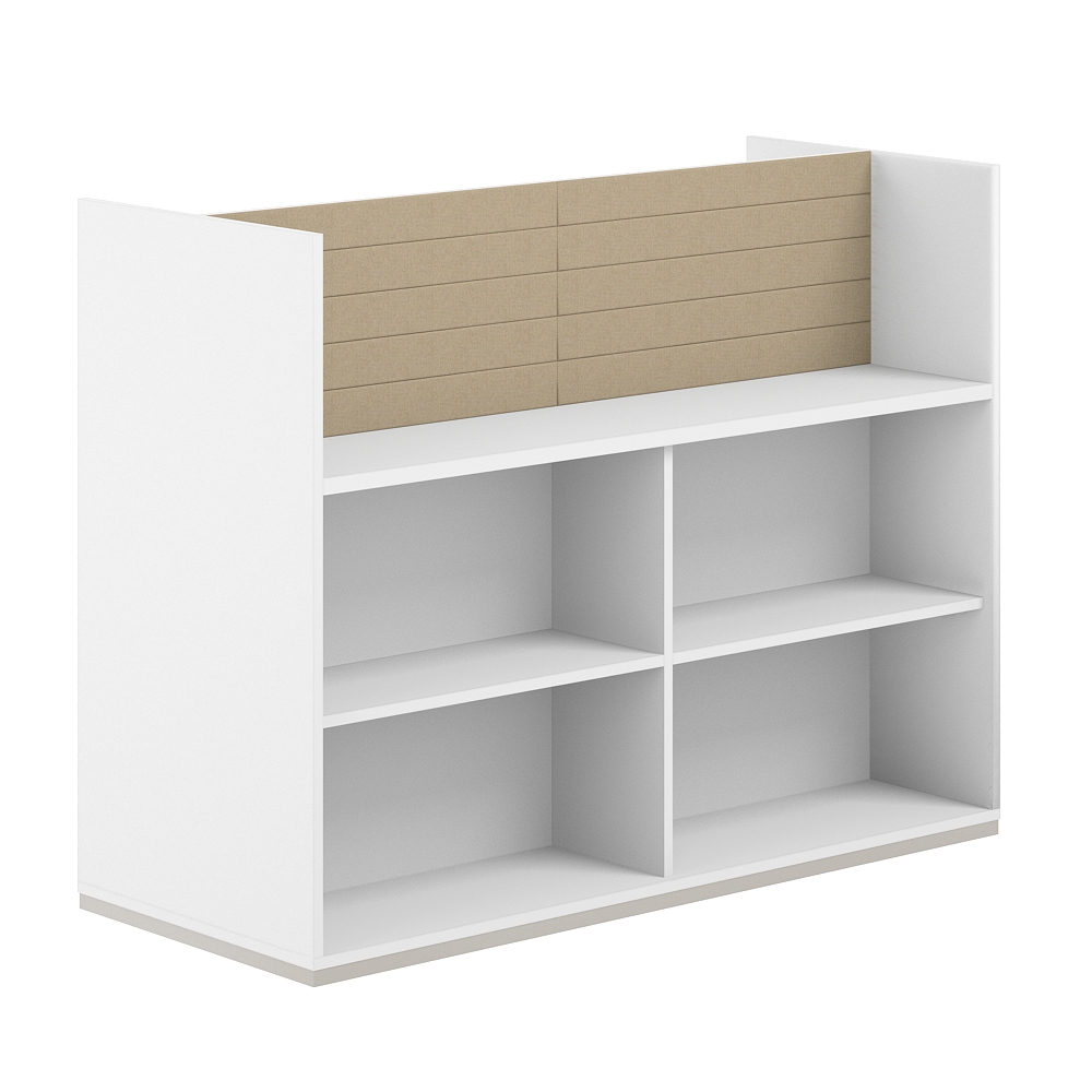 Стеллаж-комбо 2-стор. 1638, с экраном тканевым высоким