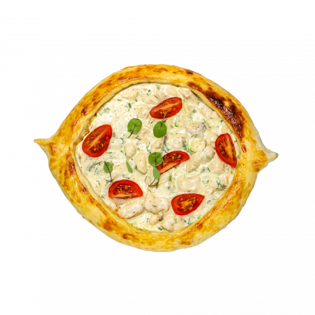 Лодочка с курицей и грибами