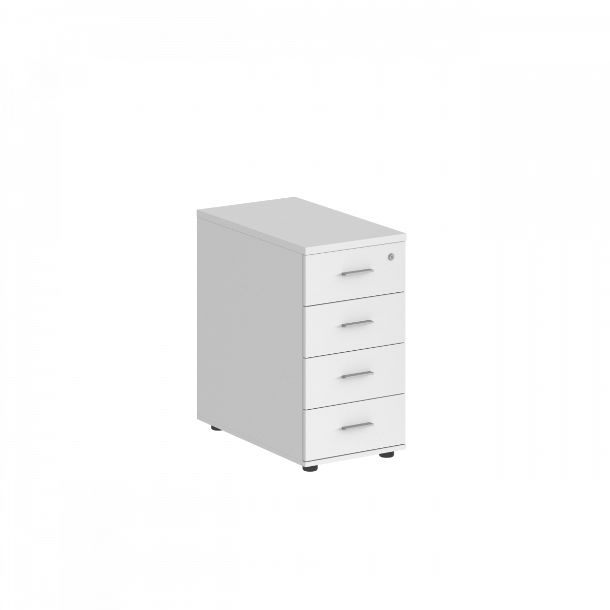 Тумба приставная 400х700х725 с 4 ящ.(метаб), с замком без топа