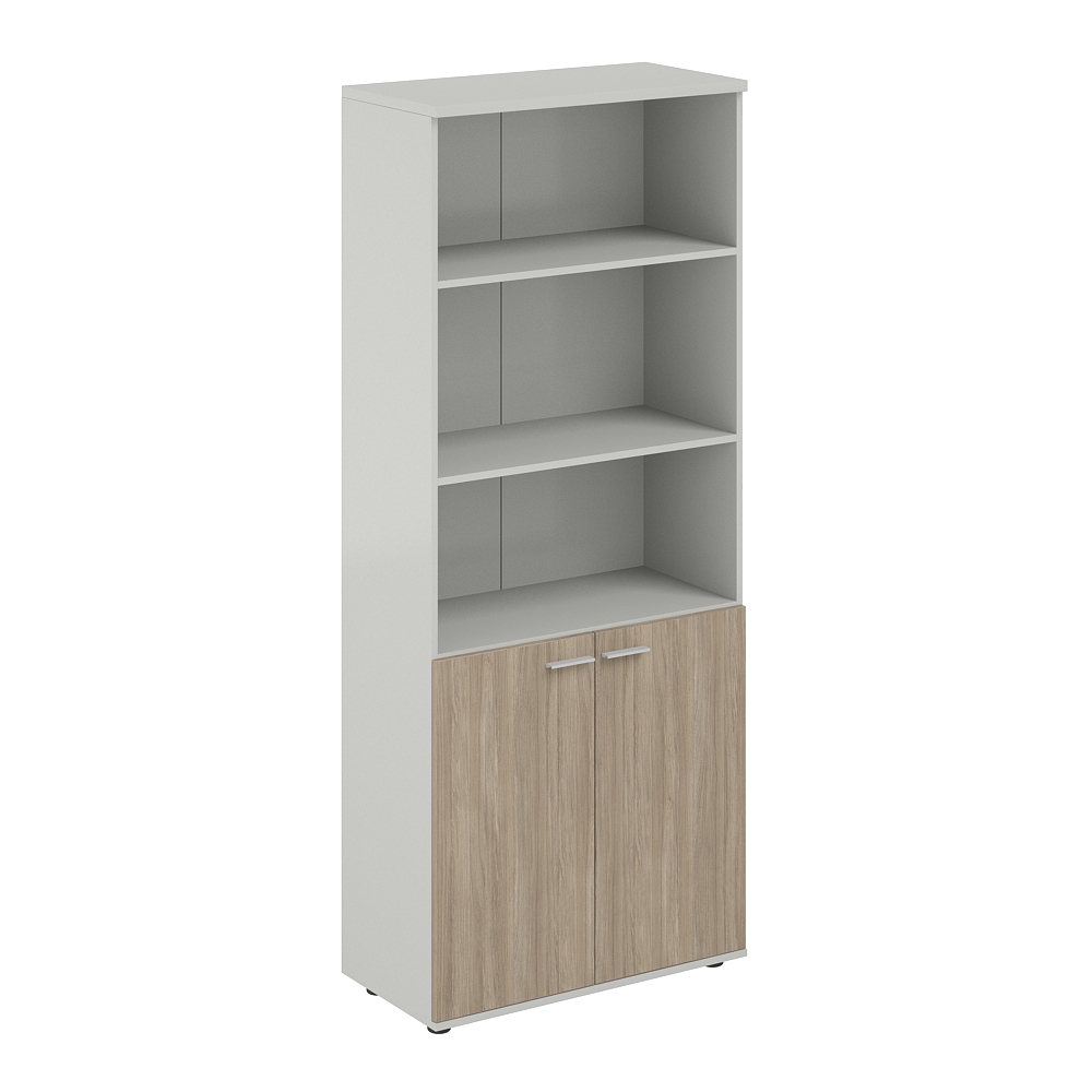 Шкаф высокий полуоткрытый 800х400х1955, 2-х дв, з.ст HDF