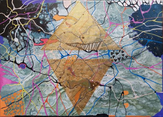 интерьерная энергокартина "Сакральная геометрия. Энергия пирамид"