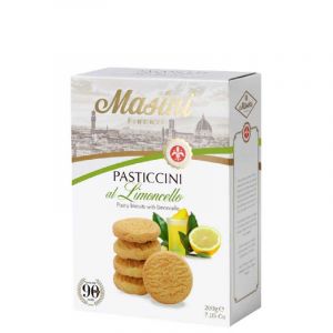 Печенье с лимоном и лимончелло Masini Pasticcini Limoncello 200 г Италия