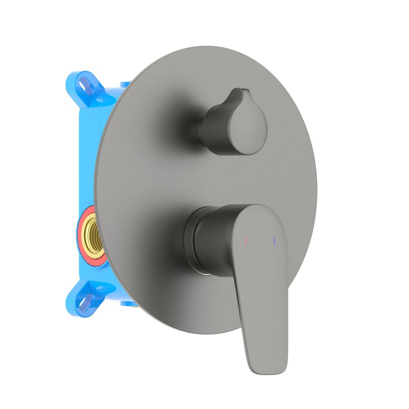 Смеситель для ванны и душа Aquatek Бетта, оружейная сталь AQ1146BGM