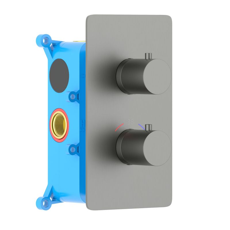 Смеситель для ванны и душа Aquatek Европа, оружейная сталь AQ1392BGM