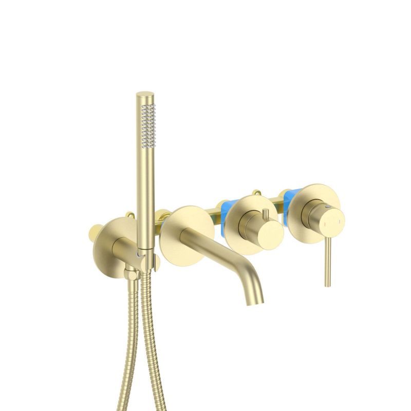 Смеситель для ванны с душем Aquatek Европа , золото шлифованное AQ1344BG