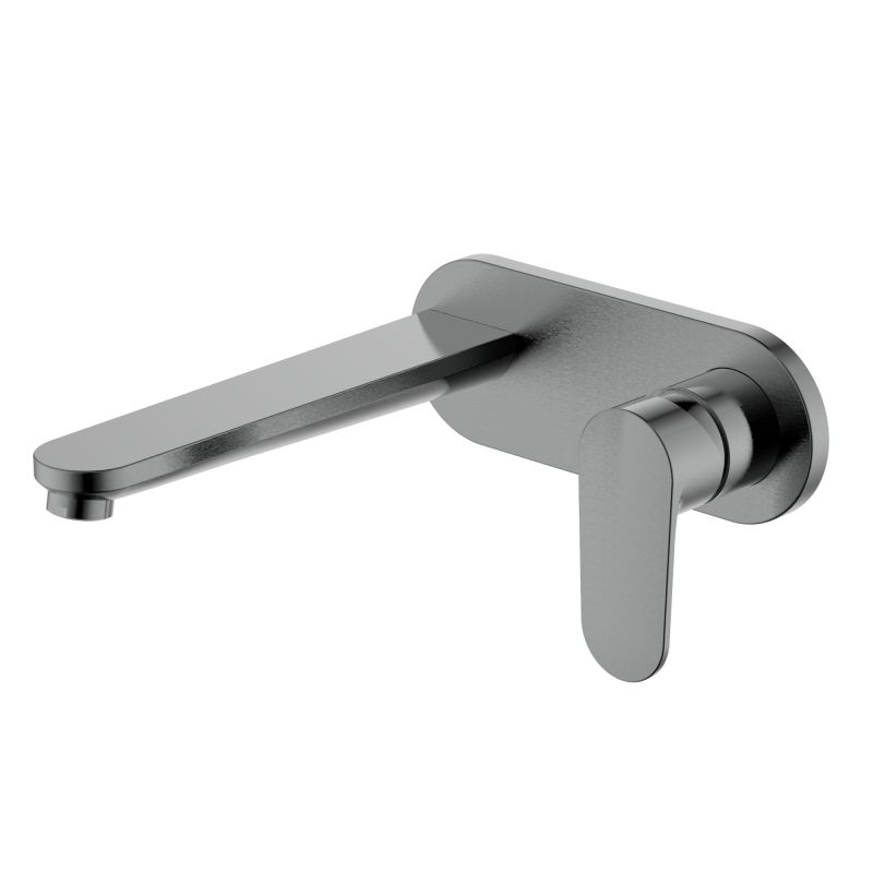 Смеситель для раковины на стену (встраиваемый) Aquatek НИКА, оружейная сталь AQ1813BGM