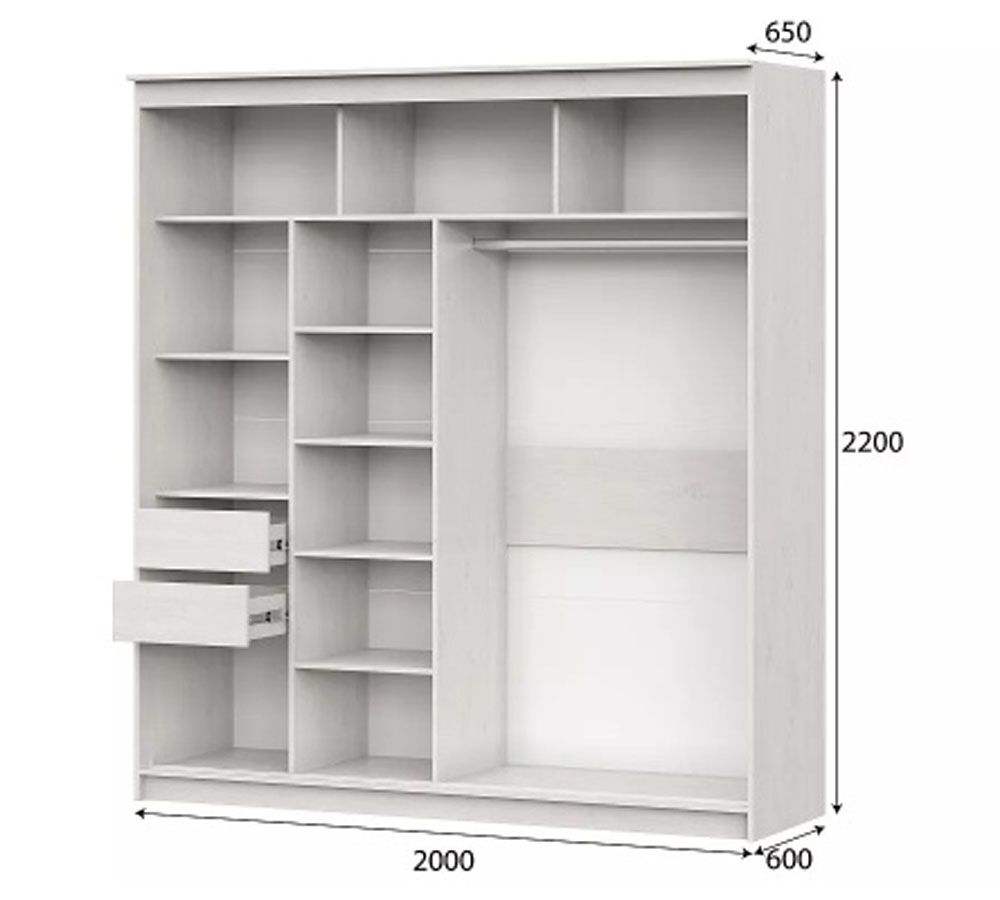 Шкаф-купе №25 (2,0м) (Меланж)