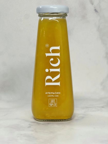 Сок Rich апельсин стекл. бут. 0,2л