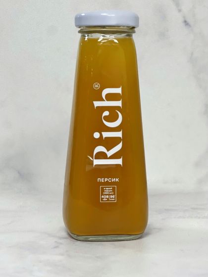 Сок RICH Рич 0,2 л, персик, стеклянная бутылка