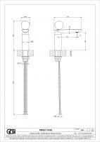 Смеситель для раковины Gessi Perle 74302 низкий с вентилем из камня Onyx Cola без донного клапана схема 2 Смеситель для раковины Gessi Perle 74302 низкий с вентилем из камня Onyx Cola без донного клапана схема 2