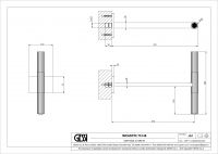 Верхний душ Gessi Incastri 75148 настенный длина 39,1 cм схема 2