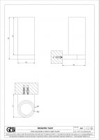 Стакан Gessi Incastri Light Smoke 75407 настенный схема 2