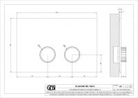 Панель смыва Gessi Incastri 75615 Geberit Omega 12 21,5x14,5 см схема 2