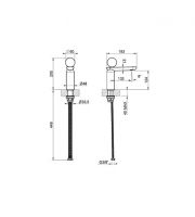 Смеситель для раковины Gessi Perle 74502 низкий с вентилем из камня Onyx Green без донного клапана схема 2 Смеситель для раковины Gessi Perle 74502 низкий с вентилем из камня Onyx Green без донного клапана схема 2