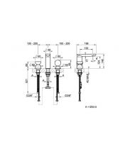 Смеситель для раковины Gessi Perle 74848 без донного клапана с вентилем-сферой и полусферой из муранского стекла Battuto схема 2 Смеситель для раковины Gessi Perle 74848 без донного клапана с вентилем-сферой и полусферой из муранского стекла Battuto схема 2