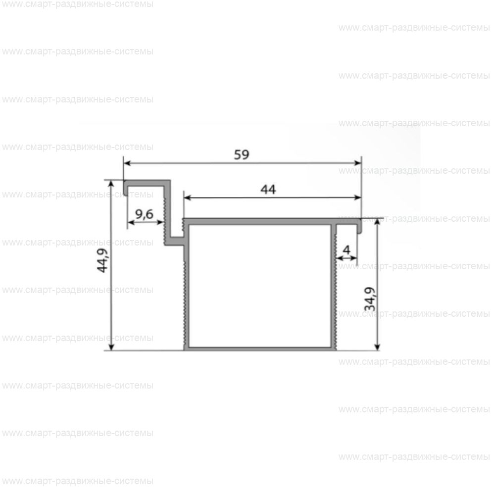 Скрытая дверь в комплекте с фурнитурой НАРУЖНОГО открывания