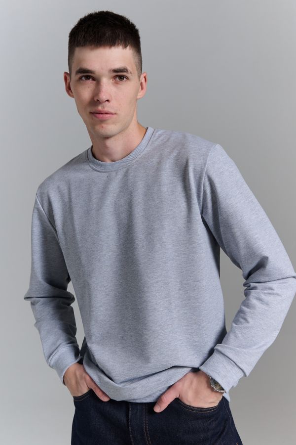 14430/1 Свитшот мужской [серый меланж]