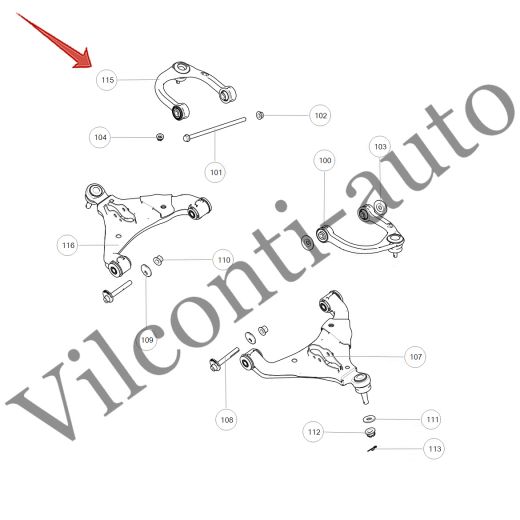 РЫЧАГ ПЕРЕДНЕЙ ПОДВЕСКИ ВЕРХНИЙ ПРАВЫЙ TANK 300 2904112XGW04A 100% ОРИГИНАЛ