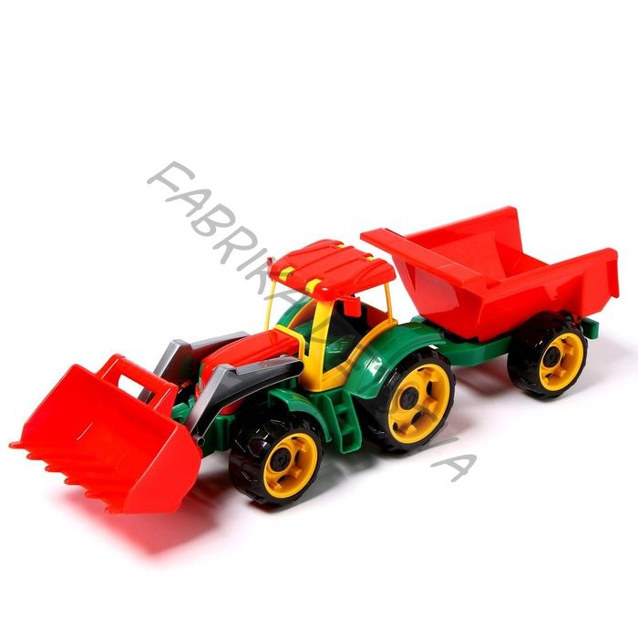 Трактор «Трудяга», с прицепом, МИКС