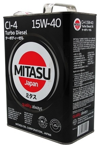 MITASU HD LL TURBO DIESEL CI-4 15W-40, 4л