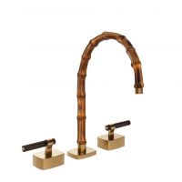 Смеситель для раковины Gessi Jacqueline 77215 со средним изливом и Г-образным вентилем под дерево схема 12