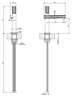 Смеситель для раковины однорычажный Gessi Incastri 75002 высота 21,2 см схема 2