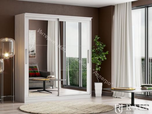 Шкаф-купе с зеркалами Гамма-19 (Квадро) Ясень Анкор светлый