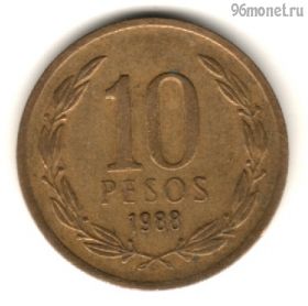 Чили 10 песо 1988