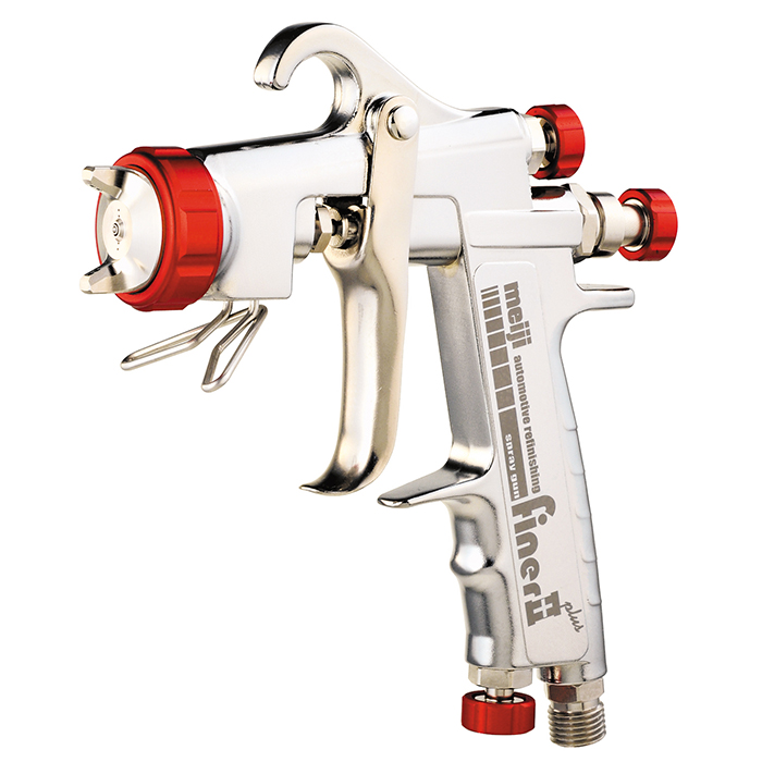 MEIJI Универсальный краскопульт Meiji FINER II PLUS для грунта, базы, лака, дюза 1,4мм. (бачок в комплекте)