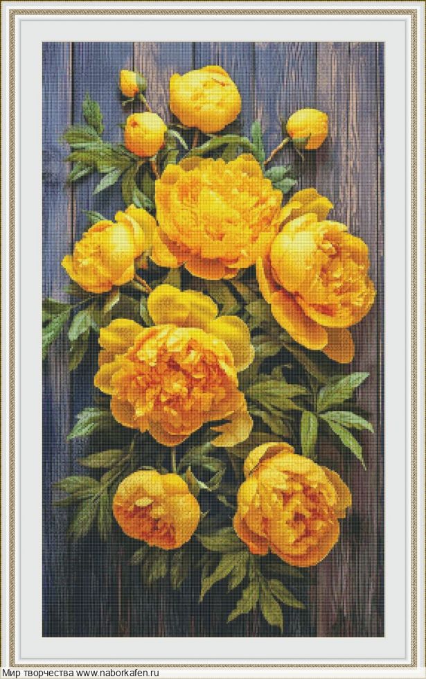 Набор для вышивания "01048 Желтые пионы"