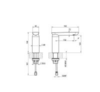Излив для раковины Gessi Perle 74021 средний схема 3