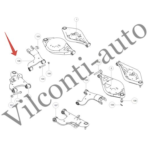 РЫЧАГ ЗАДНЕЙ ПОДВЕСКИ ВЕРХНИЙ ПРАВЫЙ TANK 700 2914102XKF11A 100% ОРИГИНАЛ