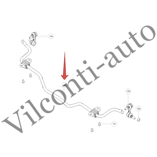 СТАБИЛИЗАТОР ПОПЕРЕЧНОЙ УСТОЙЧИВОСТИ ЗАДНИЙ TANK 700 2916100XKF11A 100% ОРИГИНАЛ