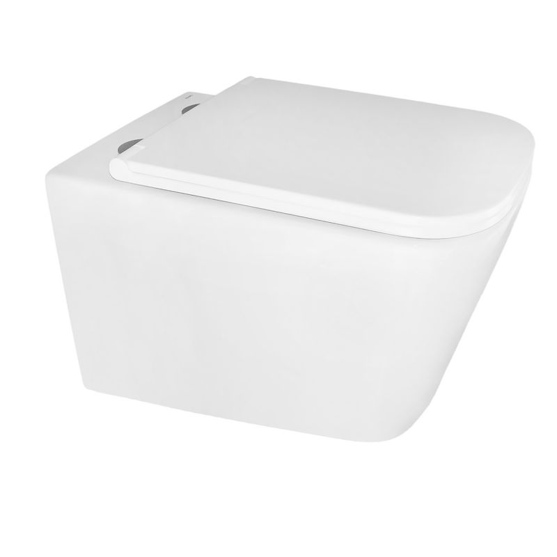 Унитаз подвесной Azario Cascad 525x345x360 безободковый, система смыва скрытое торнадо, AZ-2303A