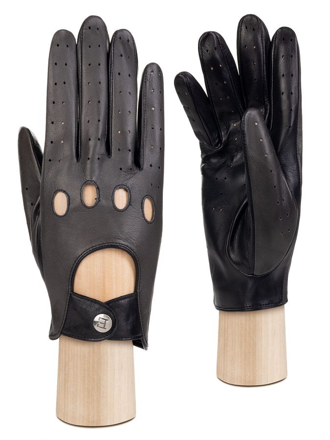 Перчатки мужские б/п IS01115 d.grey/black ELEGANZZA