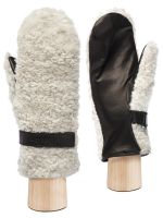 Рукавицы женские ш+каш. IS09501 beige/black ELEGANZZA