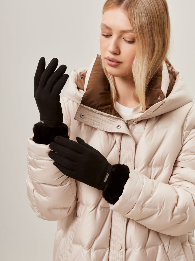 Перчатки жен флис LB-CP-141 black LABBRA