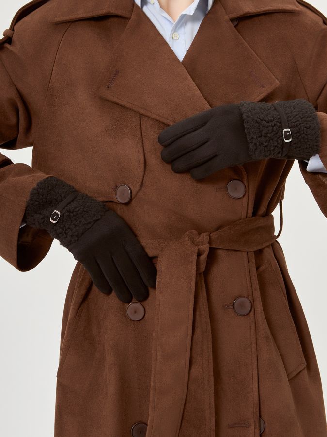 Перчатки жен флис LB-CP-144 black LABBRA