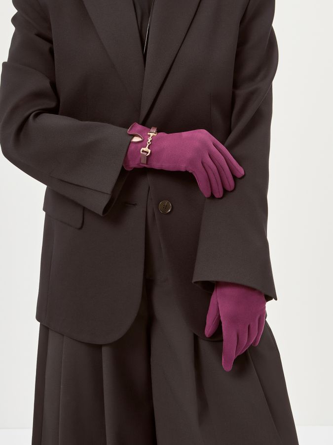Перчатки жен флис LB-CP-138 plum LABBRA