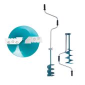 Ледобур ЛР-180Д левое вращение, цельнотянутый шнек (LK-180LD) Тонар