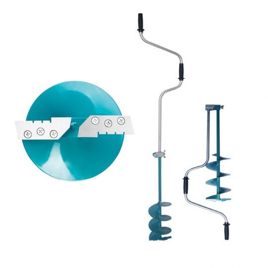 Ледобур ЛР-180Д левое вращение, цельнотянутый шнек (LK-180LD) Тонар