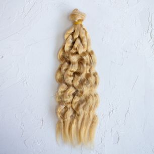 Трессы для создания причеcки куклам - волны Пшеничный, 25 СМ