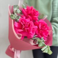 Розы французские/эвкалипт/Букет "Ирина"