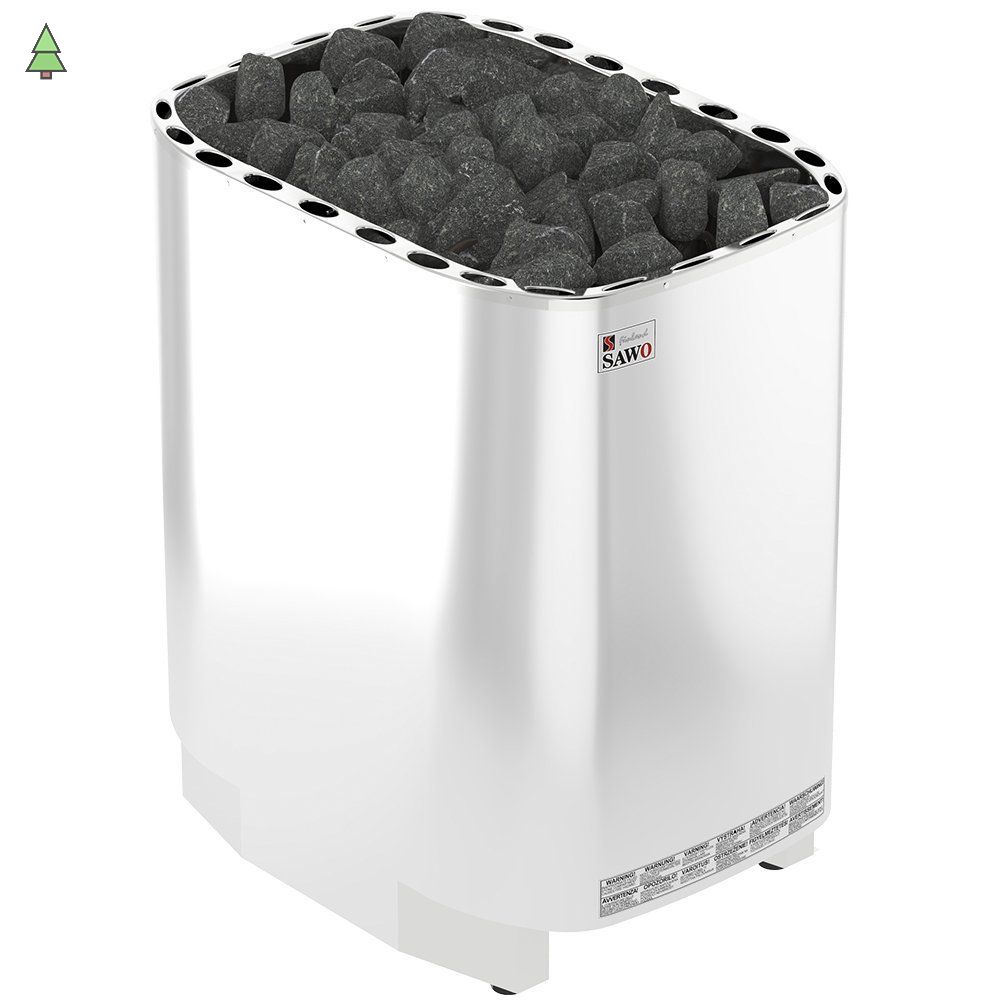 Электрическая печь SAWO SUPER SAVONIA V12 SAV-180NS-V12-Z (18 кВт,внутри оцинковка, снаружи нержавейка), выносной пульт (пульт и блок мощности докупаются отдельно)