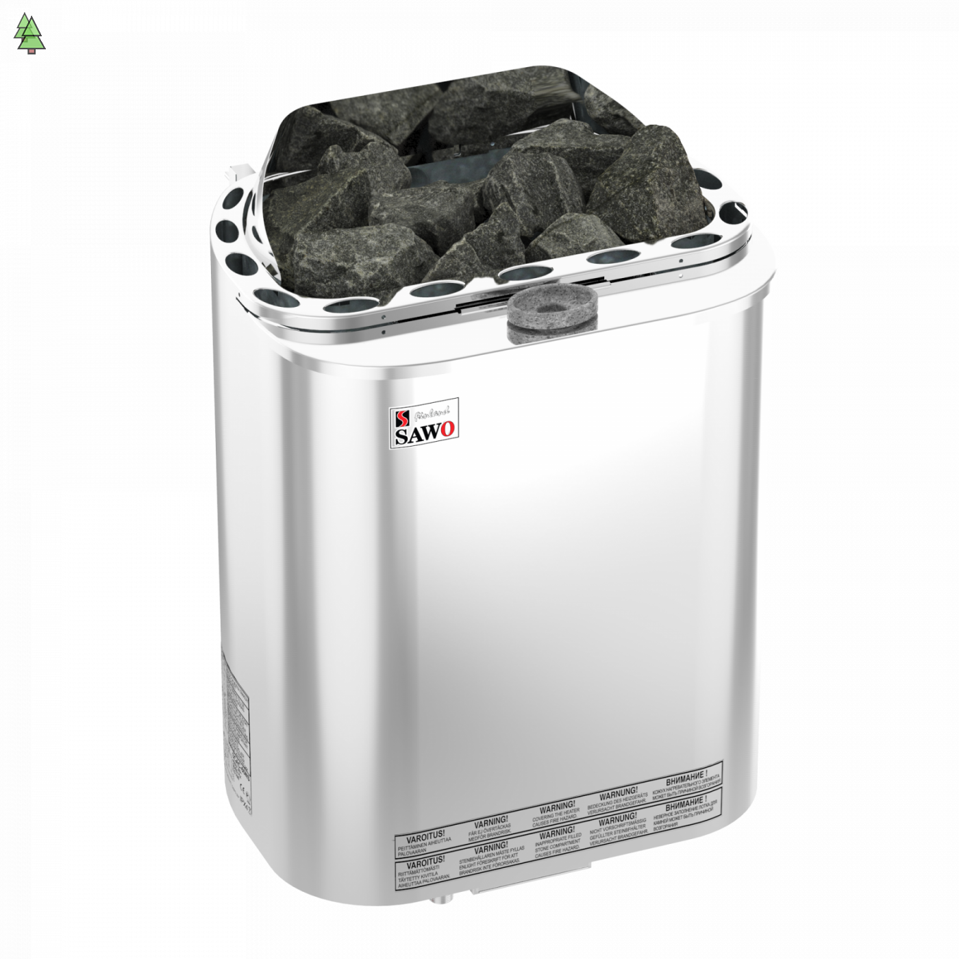 Электрическая печь SAWO SCANDIA COMBI SCAC-90NS-Z (9 кВт, с парогенератором,внутри оцинковка, снаружи нержавейка), выносной пульт (пульт и блок мощности докупаются отдельно)