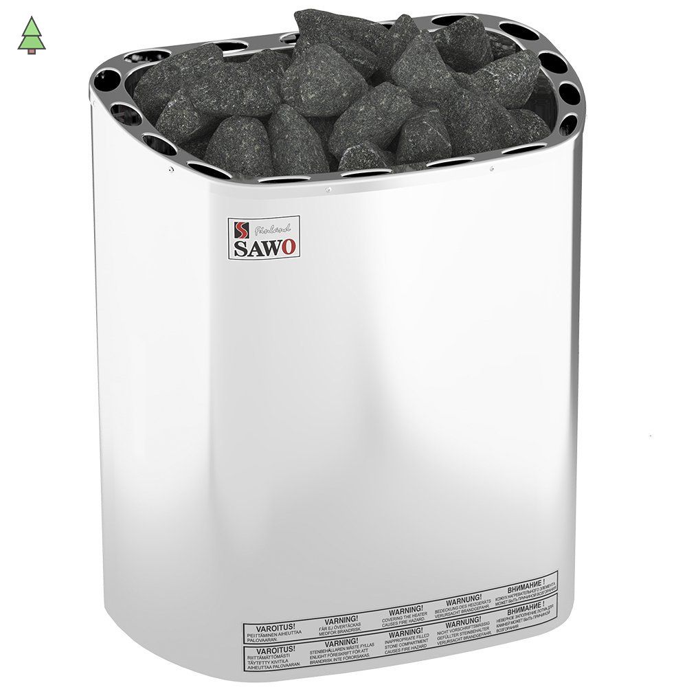 Электрическая печь SAWO SCANDIA SCA-80NS-Z (8 кВт, внутри оцинковка, снаружи нержавейка), выносной пульт (пульт и блок мощности докупаются отдельно)