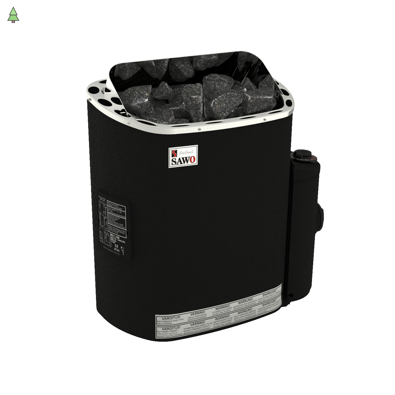 Электрическая печь SAWO SCANDIA SCA-90NB-P-F (9 кВт, встроенный пульт, нержавейка, термопокрытие)