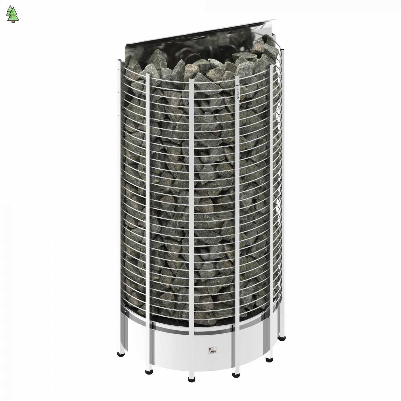 SAWO Электрическая печь Tower напольная пристенная, 18,0 кВт, нерж. сталь, артикул TH12-180NS-WL-P, выносной пульт (пульт и блок мощности докупаются отдельно)